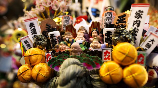 「酉の市の縁起熊手」東京, 浅草