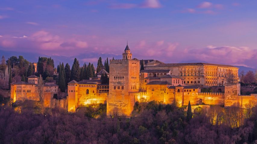Alhambra em Granada, na Andaluzia, Espanha