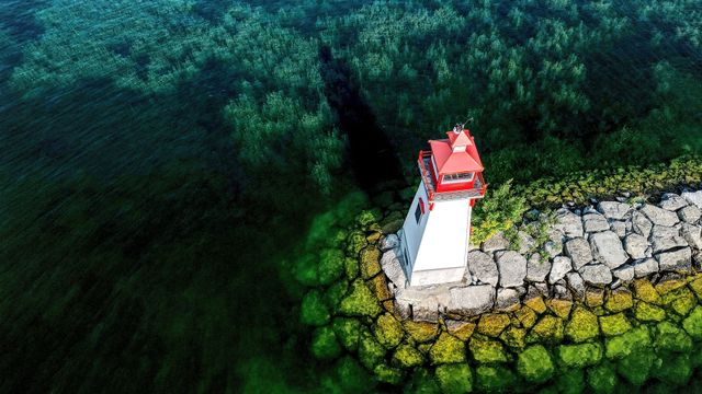 Jackson's Point Lighthouse on Lake Simcoe, Ontario