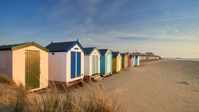 Traditional beach huts, Southwold, Suffolk Heritage Coast, England