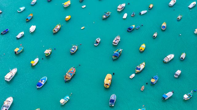 Colourful boats in Marsaxlokk Harbour, Malta
