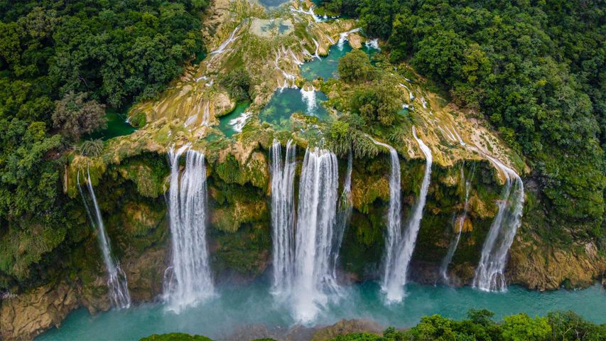 Der Tamul-Wasserfall im Bundesstaat San Luis Potosí, Mexiko
