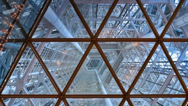 Interior view of Fukuoka Tower in Fukuoka, Japan