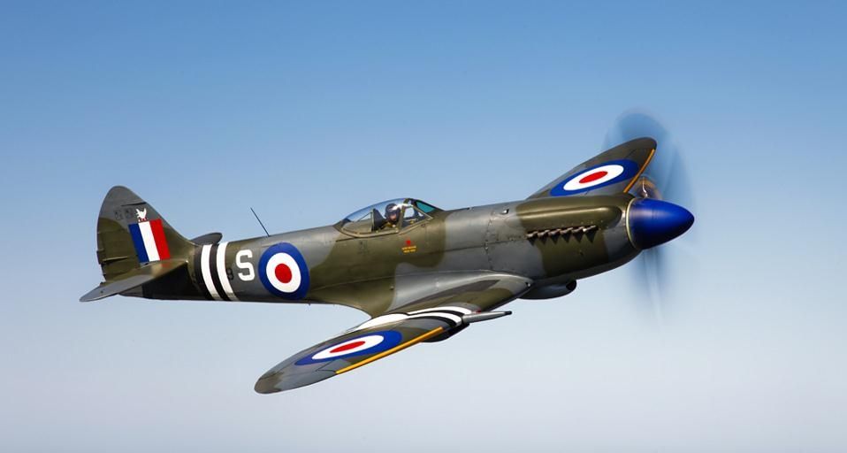 A Supermarine Spitfire Mk-18 in flight