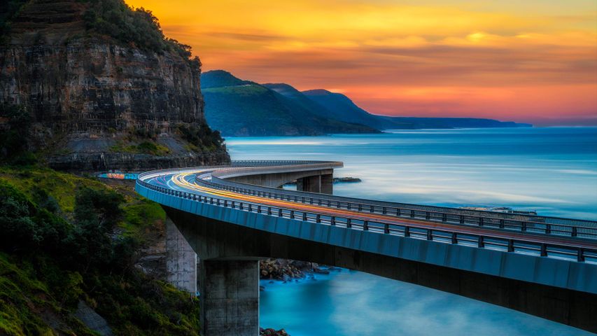 澳大利亚太平洋海岸的海崖大桥