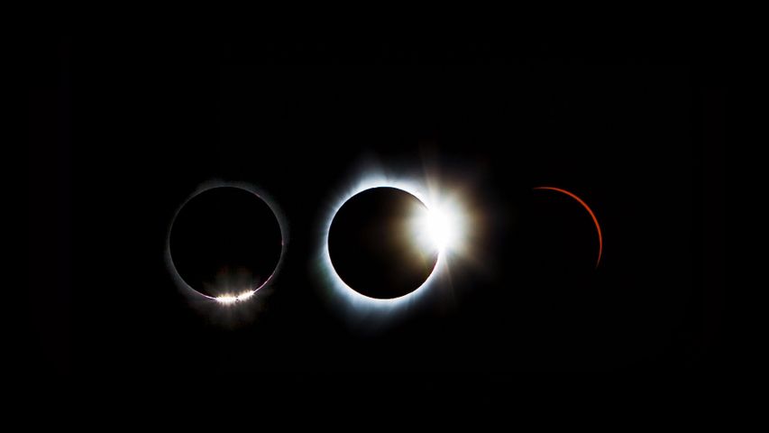 Solar eclipse sequence from August 21, 2017
