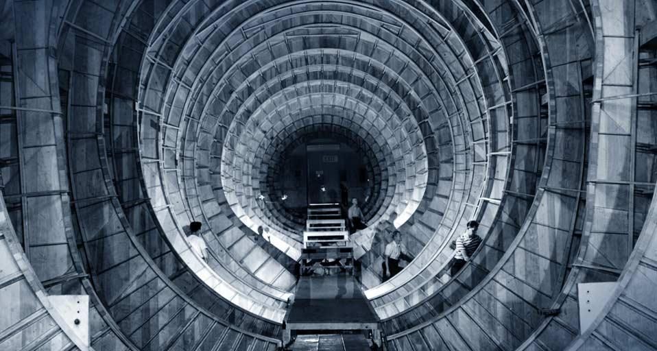 Incomplete hull of the Hughes H-4 Hercules (also known as the Spruce Goose), the world's largest transport plane