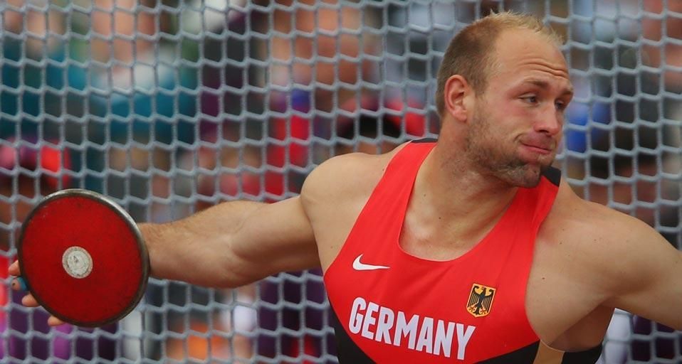 LONDON, ENGLAND – 06. AUGUST: Robert Harting, Deutschland, beim Qualifikationswettkampf des Diskuswerfens der Männer am 10. Tag der Olympischen Spiele London 2012 im Olympiastadion am 6. August 2012 in London, England.