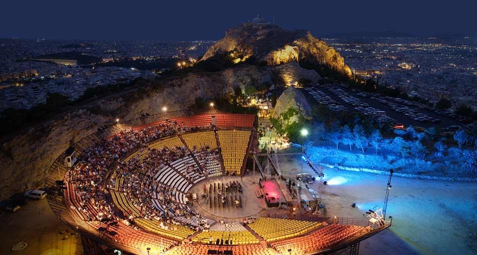 The openair theater of Lykavittos Hill in Athens, Greece Peapix