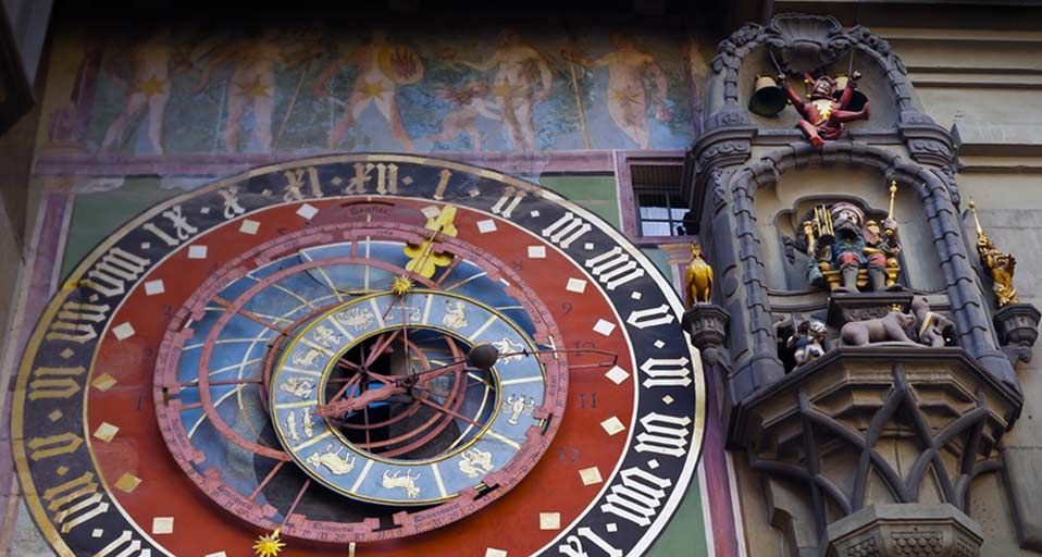 Astronomical clock on the Zytglogge tower in Bern, Switzerland