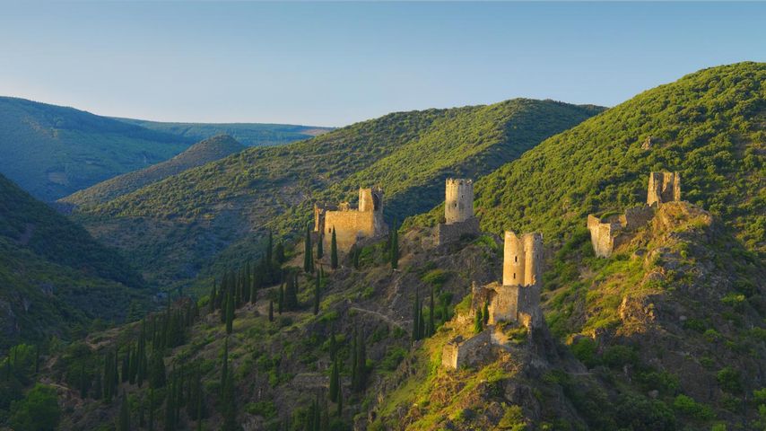Châteaux de Lastours près de Carcassonne, département de l’Aude, Languedoc-Roussillon