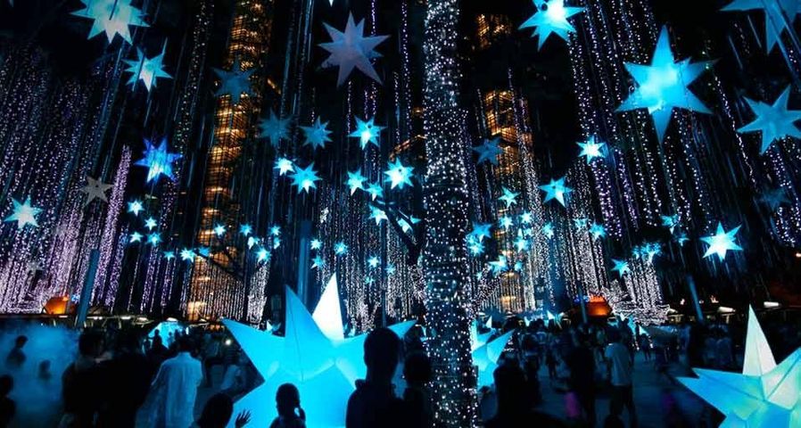 Holiday light display in Makati City, Manila, Luzon Island, Philippines