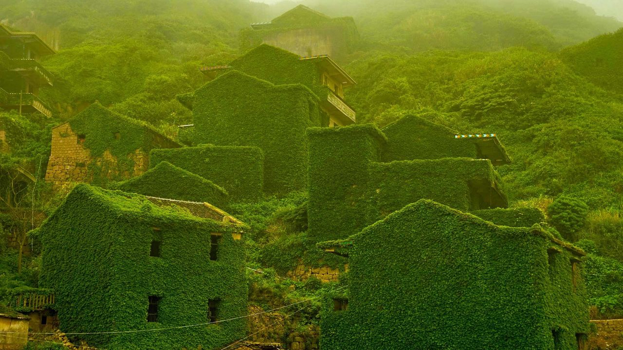 The abandoned village of Houtouwan on Shengshan Island, China 