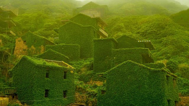 「嵊山島の廃漁村」中国, 浙江省
