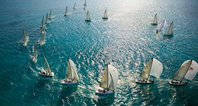 Sailboats racing in the 2008 Acura Miami Grand Prix, Florida