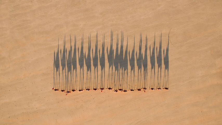 Caravane dans le désert, Broome, Australie-Occidentale 