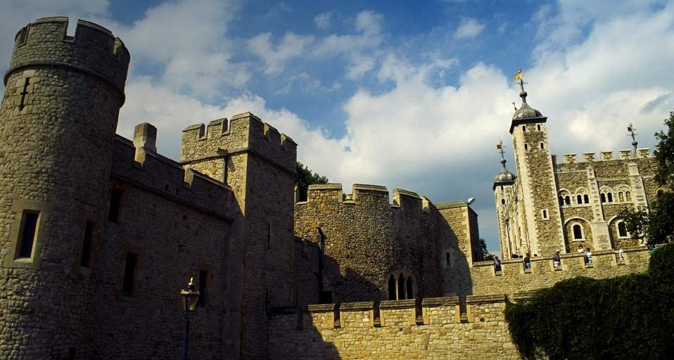 A close-up of the Tower of London, London
