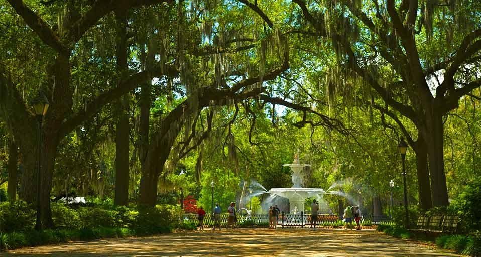 Forsyth Park Fountain in Savannah, Georgia