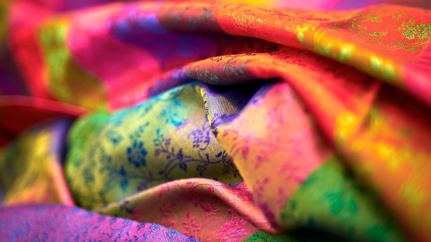Silk cloth made in Varanasi, India