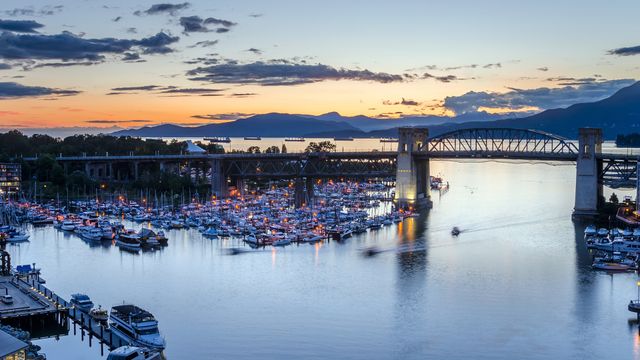 Granville Island marina in Vancouver