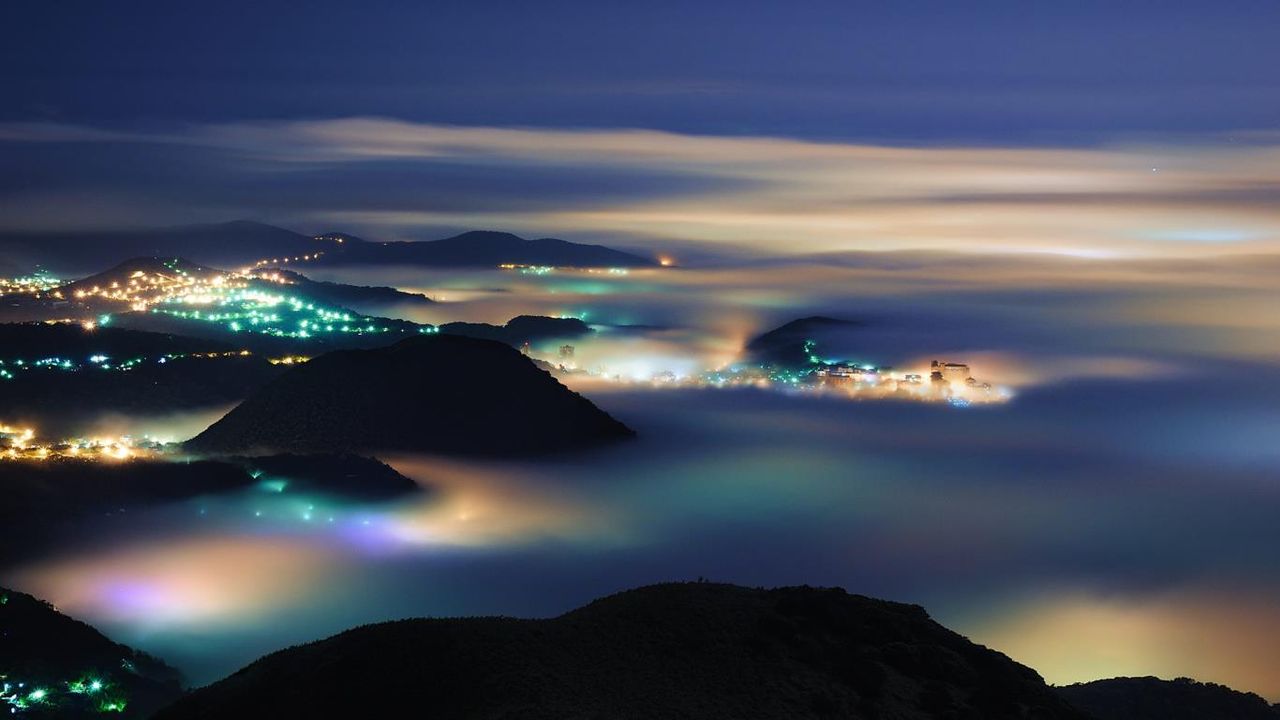 Taipei, Taiwan, seen from Yangmingshan National Park