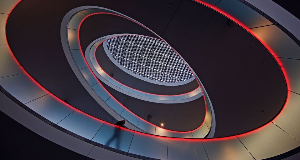 Interior view of SMA Solar Technology in Niestetal, Germany