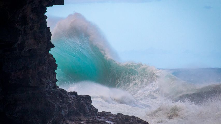 A beach in beast mode