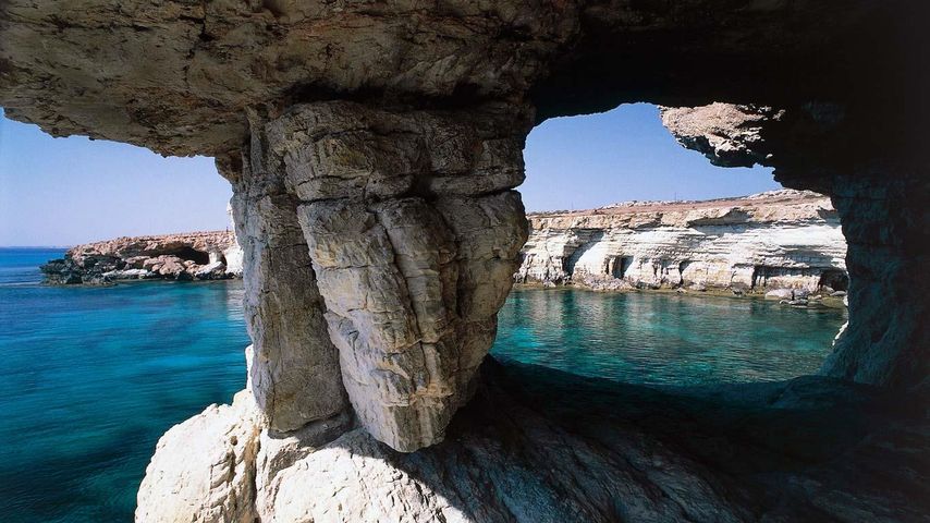 Cape Greco sea caves, Cyprus