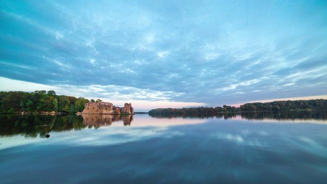 The Koknese Castle ruins in Koknese, Latvia