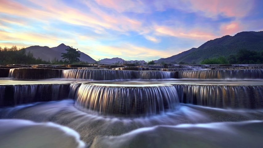 A human-made cascade
