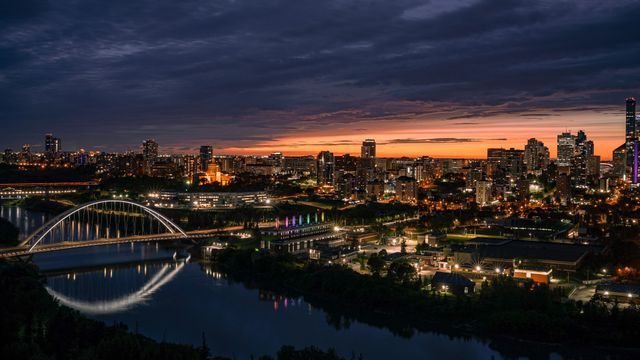 Edmonton at night, Alberta