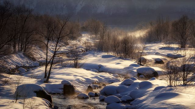 白馬三山の雪景色