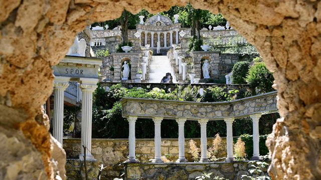 Barockgarten in Egloffstein, Bayern, Deutschland