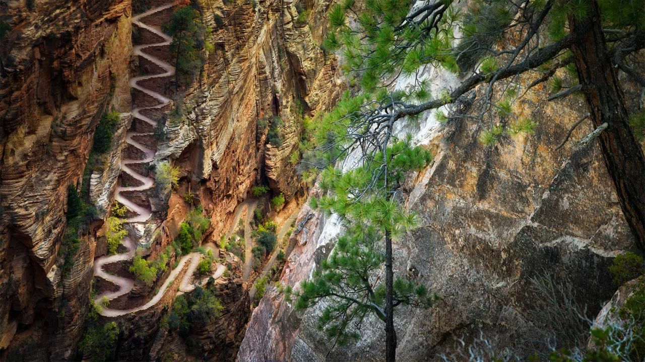 Walter's Wiggles trail in Zion National Park, Utah, USA