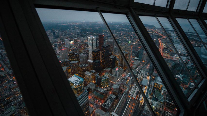 Aerial view of Toronto skyline 