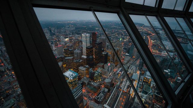 Aerial view of Toronto skyline