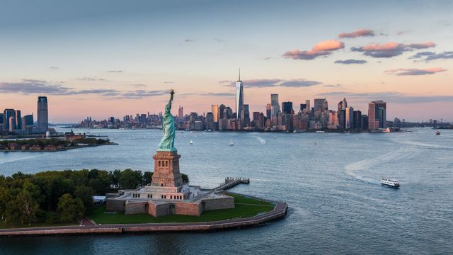 Statue of Liberty and Lower Manhattan, New York City