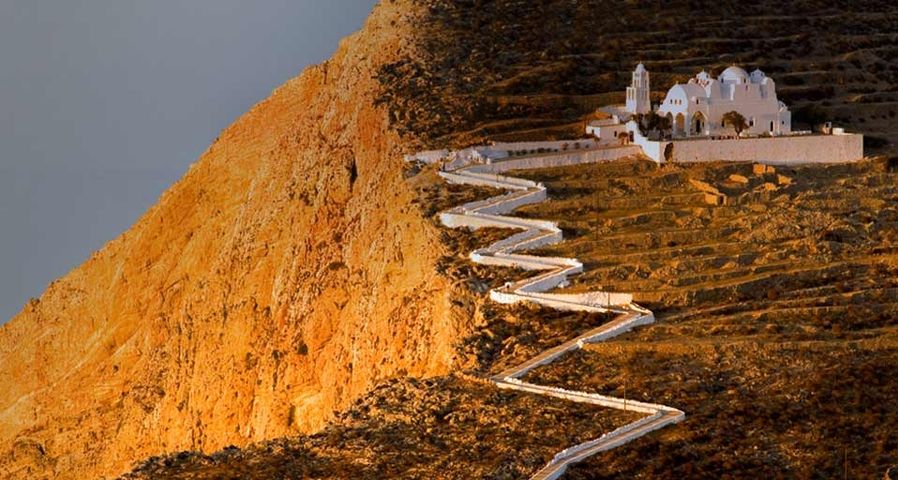 Church of Panagia above the town of Chora on Folegandros Island, Greece