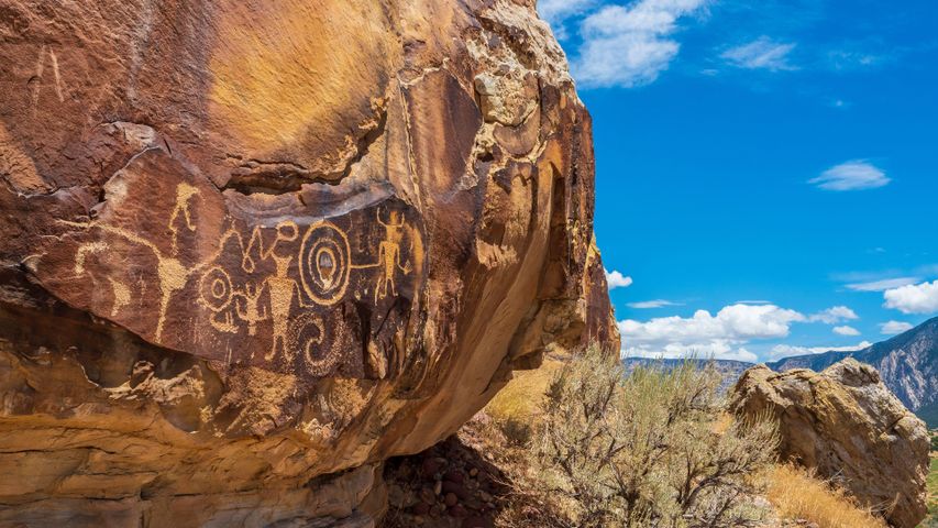 Fremont-Petroglyphen, Dinosaur National Monument, Jensen, Utah, USA