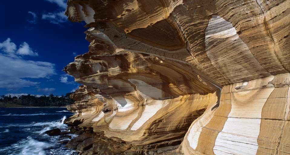 Painted Cliffs, Maria Island National Park, Tasmania, Australia