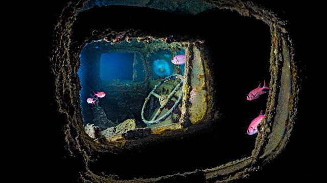 Wreckage of the SS Thistlegorm in the Red Sea