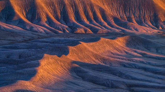 凯恩维尔附近荒地的砂岩地层, 犹他州, 美国