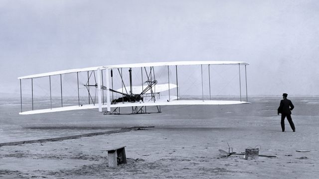 Wright brothers’ first airplane flight in 1903