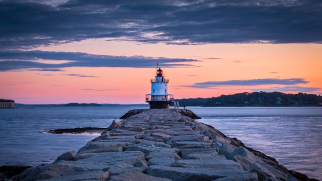 Spring Point Ledge Light, South Portland, Maine, USA