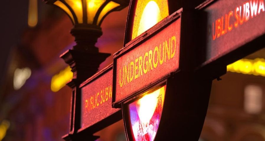 Underground sign in London, England