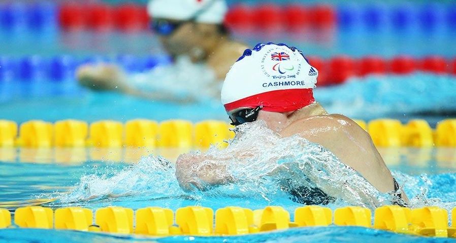 Claire Cashmore of Team GB in action at the 2008 Paralympics in Beijing, China