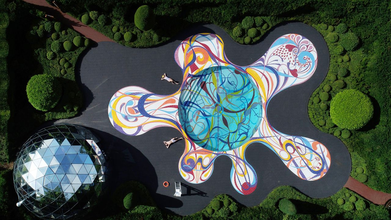 'Gateway' pool at Jupiter Artland sculpture park, Edinburgh, Scotland