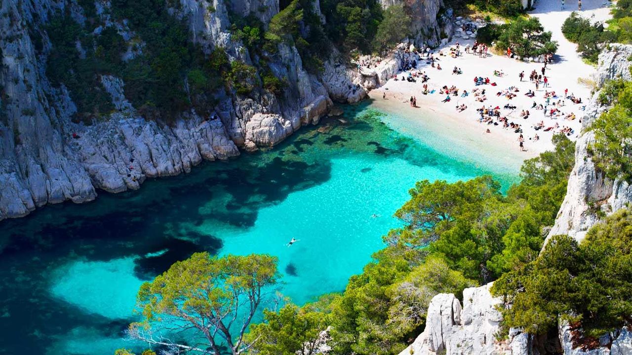 Calanque d'En Vau entre Marseille et Cassis, Bouches-du-Rhône, PACA