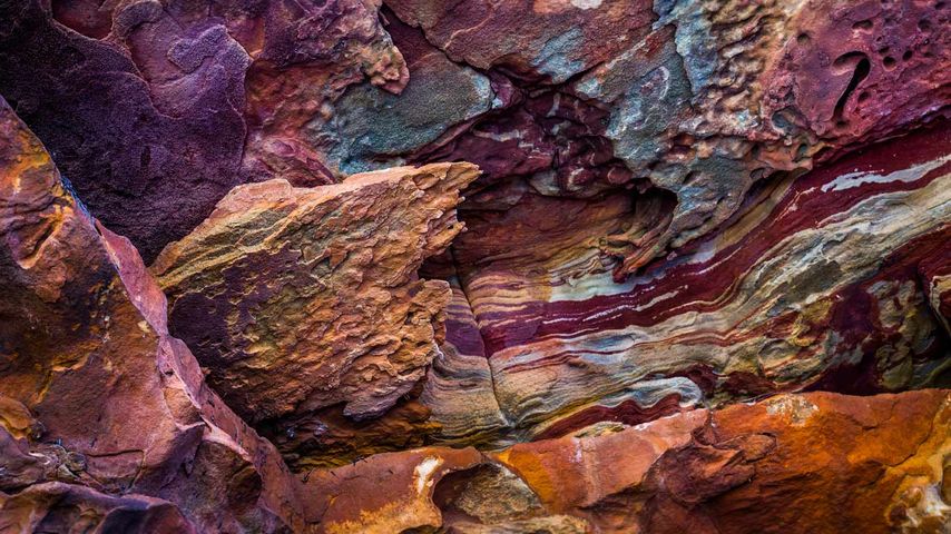 澳大利亚，卡巴里国家公园，鲁普山的岩石层
