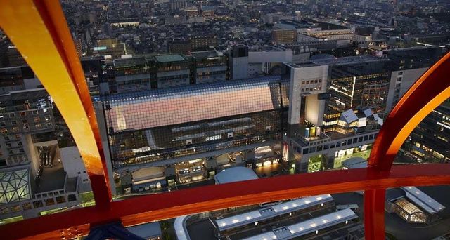 ｢京都タワーからの京都駅｣京都